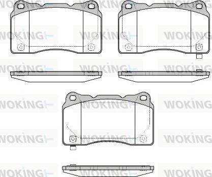 Woking P7663.58 - Əyləc altlığı dəsti, əyləc diski furqanavto.az