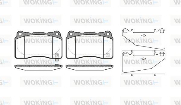 Woking P7663.32 - Əyləc altlığı dəsti, əyləc diski furqanavto.az