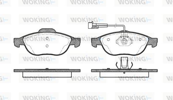 Woking P7603.02 - Əyləc altlığı dəsti, əyləc diski furqanavto.az