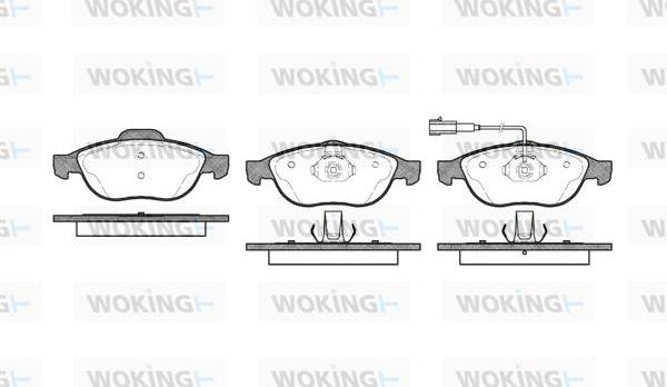 Woking P7603.11 - Əyləc altlığı dəsti, əyləc diski furqanavto.az