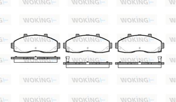 Woking P7623.02 - Əyləc altlığı dəsti, əyləc diski furqanavto.az