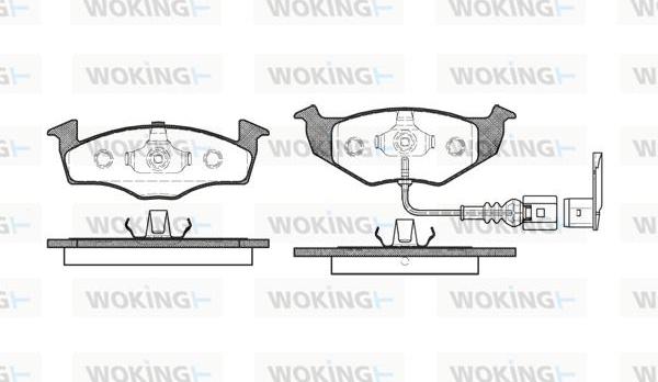 Woking P7093.11 - Əyləc altlığı dəsti, əyləc diski furqanavto.az