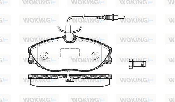 Woking P7043.04 - Əyləc altlığı dəsti, əyləc diski furqanavto.az