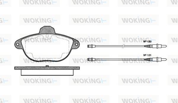 Woking P7083.04 - Əyləc altlığı dəsti, əyləc diski furqanavto.az