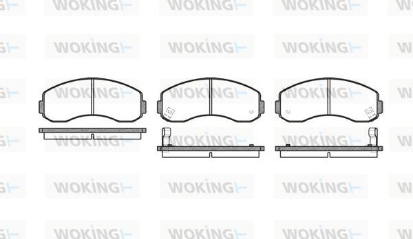 Woking P7193.02 - Əyləc altlığı dəsti, əyləc diski furqanavto.az