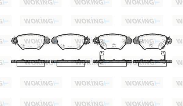 Woking P7853.02 - Əyləc altlığı dəsti, əyləc diski furqanavto.az