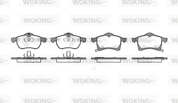 Woking P7833.02 - Əyləc altlığı dəsti, əyləc diski furqanavto.az