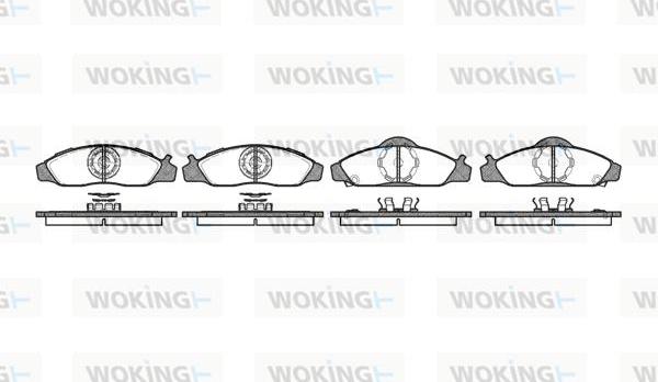 Woking P7243.12 - Əyləc altlığı dəsti, əyləc diski furqanavto.az