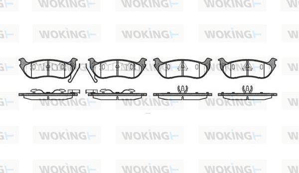 Woking P7283.12 - Əyləc altlığı dəsti, əyləc diski furqanavto.az