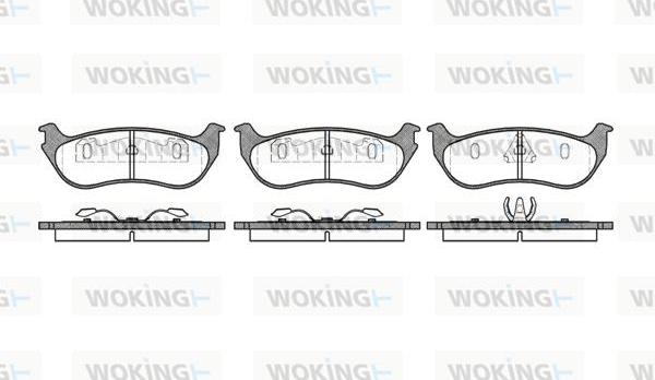 Woking P7283.75 - Əyləc altlığı dəsti, əyləc diski furqanavto.az