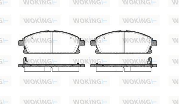 Woking P7743.12 - Əyləc altlığı dəsti, əyləc diski furqanavto.az