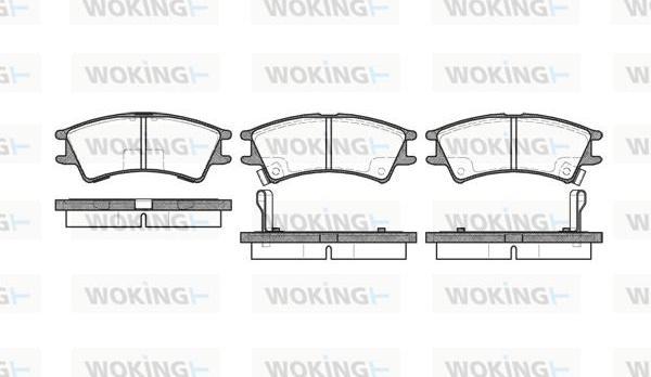 Woking P7753.02 - Əyləc altlığı dəsti, əyləc diski furqanavto.az