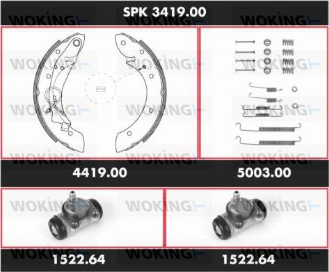 Woking SPK 3419.00 - Əyləc Başlığı Dəsti furqanavto.az