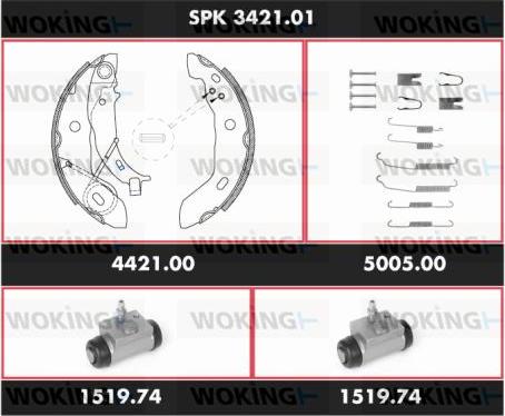 Woking SPK 3421.01 - Əyləc Başlığı Dəsti furqanavto.az