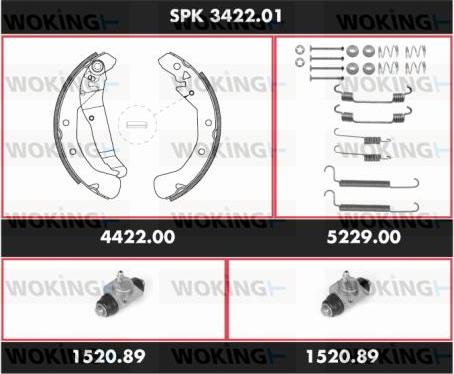 Woking SPK 3422.01 - Əyləc Başlığı Dəsti furqanavto.az