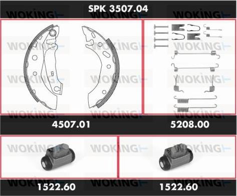 Woking SPK 3507.04 - Əyləc Başlığı Dəsti furqanavto.az