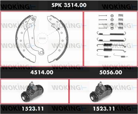 Woking SPK 3514.00 - Əyləc Başlığı Dəsti furqanavto.az