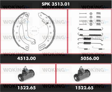 Woking SPK 3513.01 - Əyləc Başlığı Dəsti furqanavto.az