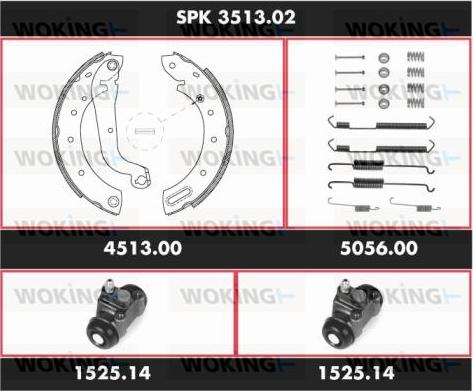 Woking SPK 3513.02 - Əyləc Başlığı Dəsti furqanavto.az