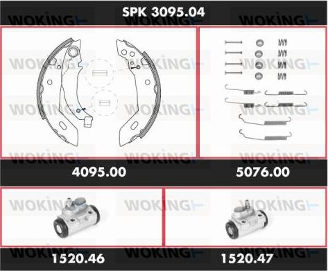 Woking SPK 3095.04 - Əyləc Başlığı Dəsti furqanavto.az