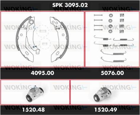 Woking SPK 3095.02 - Əyləc Başlığı Dəsti furqanavto.az