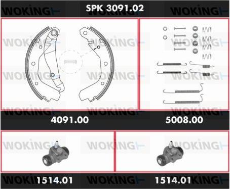 Woking SPK 3091.02 - Əyləc Başlığı Dəsti furqanavto.az