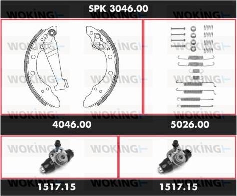 Woking SPK 3046.00 - Əyləc Başlığı Dəsti furqanavto.az