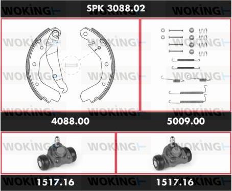 Woking SPK 3088.02 - Əyləc Başlığı Dəsti furqanavto.az