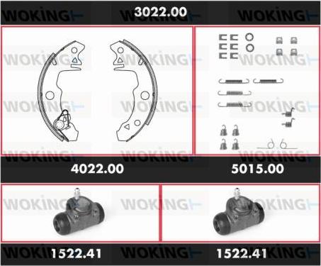 Woking SPK 3022.00 - Əyləc Başlığı Dəsti furqanavto.az