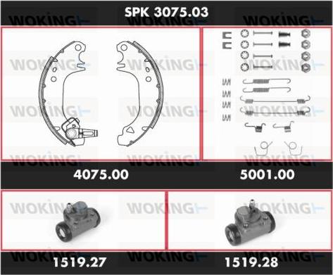 Woking SPK 3075.03 - Əyləc Başlığı Dəsti furqanavto.az