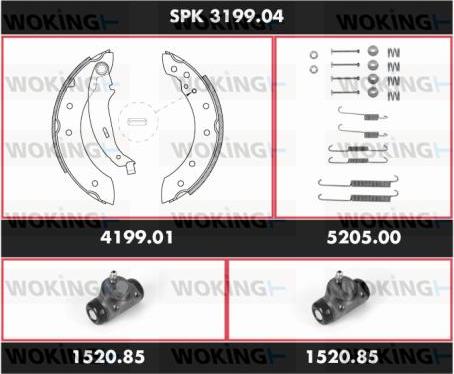 Woking SPK 3199.04 - Əyləc Başlığı Dəsti furqanavto.az