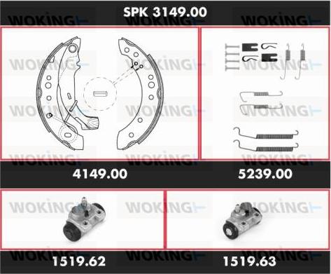 Woking SPK 3149.00 - Əyləc Başlığı Dəsti furqanavto.az