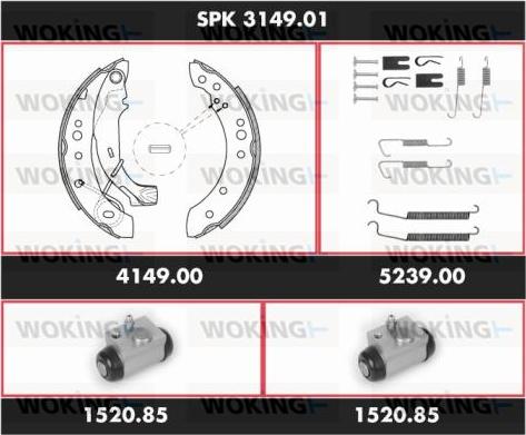 Woking SPK 3149.01 - Əyləc Başlığı Dəsti furqanavto.az