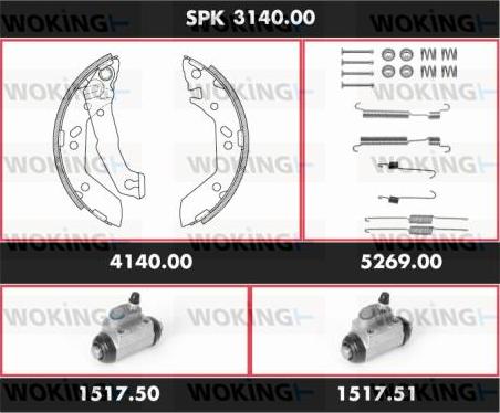 Woking SPK 3140.00 - Əyləc Başlığı Dəsti furqanavto.az