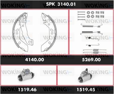 Woking SPK 3140.01 - Əyləc Başlığı Dəsti furqanavto.az