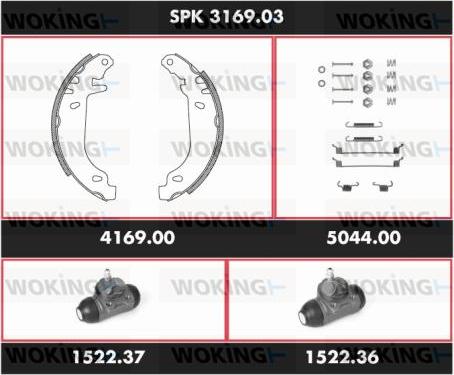 Woking SPK 3169.03 - Əyləc Başlığı Dəsti furqanavto.az