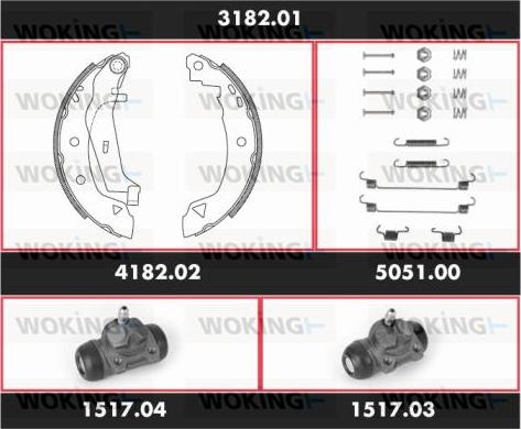 Woking SPK 3182.01 - Əyləc Başlığı Dəsti furqanavto.az