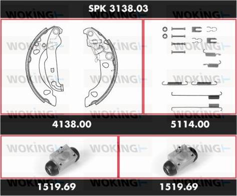 Woking SPK 3138.03 - Əyləc Başlığı Dəsti furqanavto.az