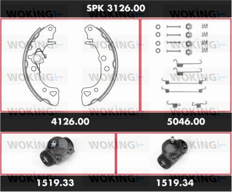 Woking SPK 3126.00 - Əyləc Başlığı Dəsti furqanavto.az