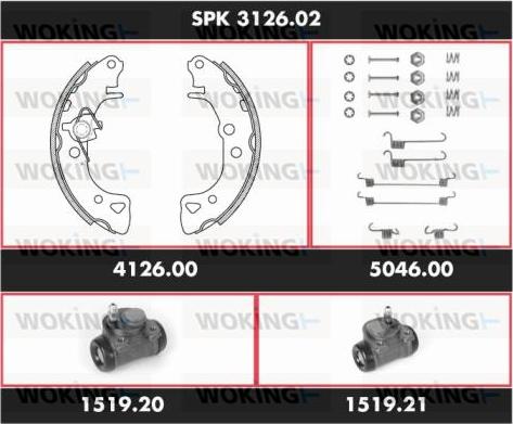 Woking SPK 3126.02 - Əyləc Başlığı Dəsti furqanavto.az