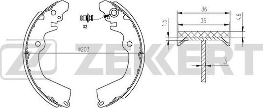 Zekkert BK-4466 - Əyləc Başlığı Dəsti furqanavto.az