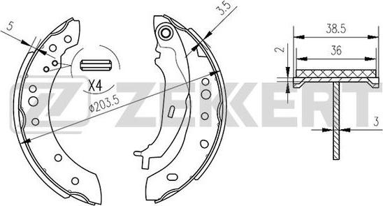 Zekkert BK-4053 - Əyləc Başlığı Dəsti furqanavto.az