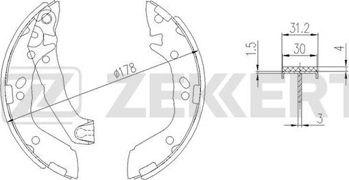 Zekkert BK-4156 - Əyləc Başlığı Dəsti furqanavto.az