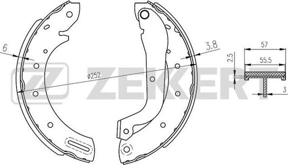 Zekkert BK-4133 - Əyləc Başlığı Dəsti furqanavto.az