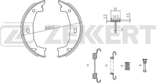 Zekkert BK-4322 - Əyləc Başlığı Dəsti furqanavto.az