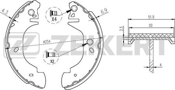 Zekkert BK-4290 - Əyləc Başlığı Dəsti furqanavto.az