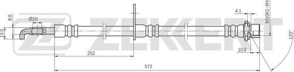 Zekkert BS-9498 - Əyləc şlanqı furqanavto.az