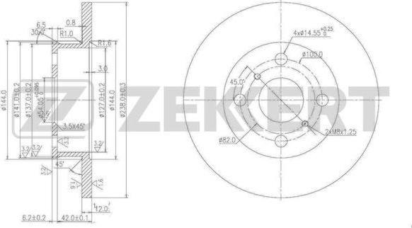 Zekkert BS-5940 - Əyləc Diski furqanavto.az