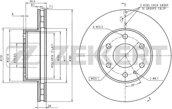 Zekkert BS-5943 - Əyləc Diski furqanavto.az