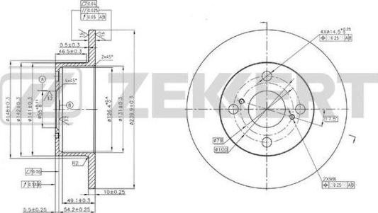 Zekkert BS-5967 - Əyləc Diski furqanavto.az